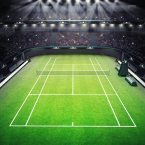 construction court de tennis en gazon synthétique à Angers
