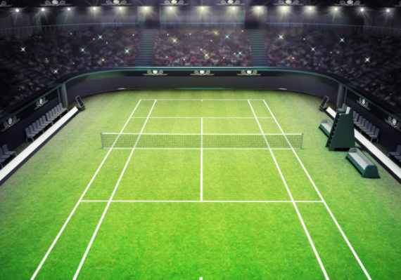 construction court de tennis en gazon synthétique à Angers